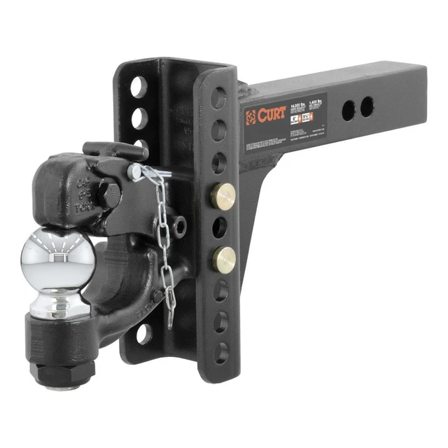 CURT Adjustable Channel Mount with 2-5/16" Ball & Pintle (2" Shank, 13,000 lbs.)