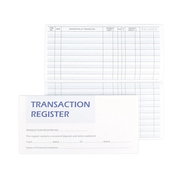Registre de chèques – Carnet de chèques A5 avec registres de chèques et