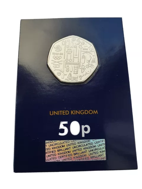 2021 Royal Mint UK Team GB Tokyo Olympics 50p Fifty Pence BU Change Checker Coin