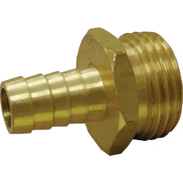 Anderson Metals 1/2 In. Barb x 3/4 In. MHT Brass Hose Barb 737048-0812 Pack of