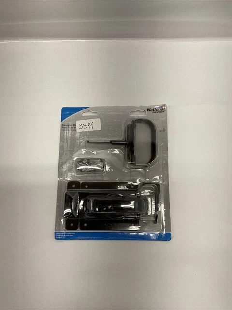 National Hardware N101-576 Heavy Duty Swinging Door Latch Black