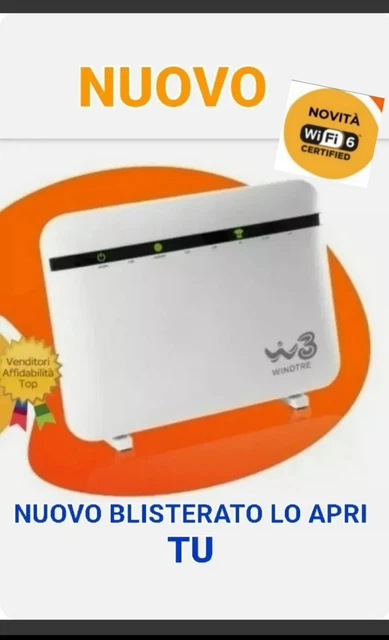 Modem Wi-Fi 6 Wind 3 Hub  ZTE ZXHN H389X  Fibra FTTH e Adsl FTTC Autoinstallante