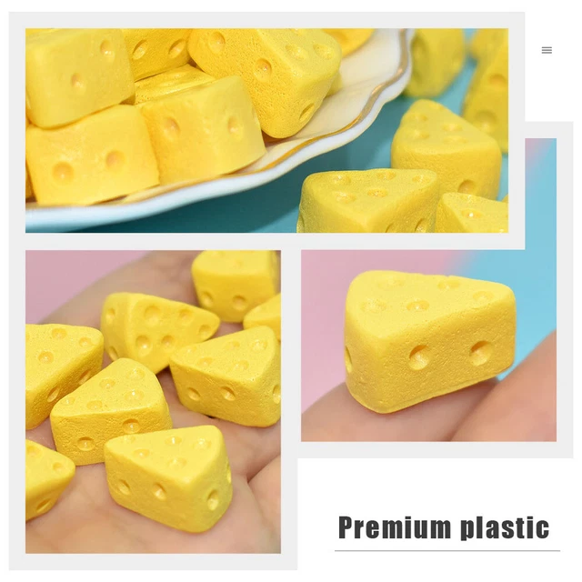 100 Pcs Fake Cheese Statuette Child Home Décor Hand Decor Flower Pot Ornaments 11