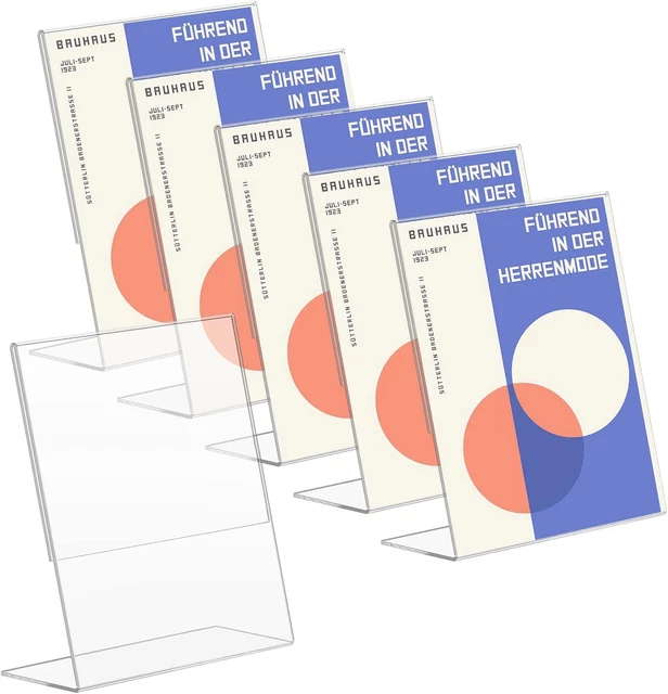 Espositore Da Tavolo in Plastica Trasparente A6, 6 Pezzi Espositore Supporto per