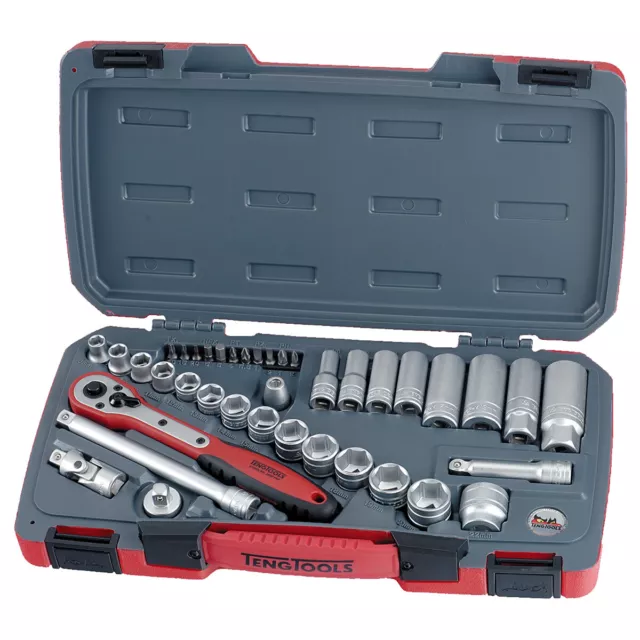Teng Tools Sale! 39 Piece 3/8 Drive Socket Ratchet Extension Tool Set Case 2