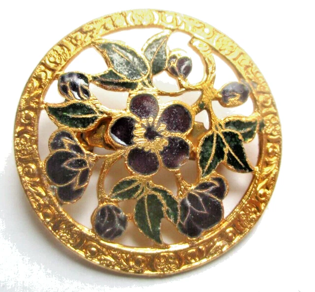 Perle Allure fleur pervenche émail 38 mm - La Droguerie