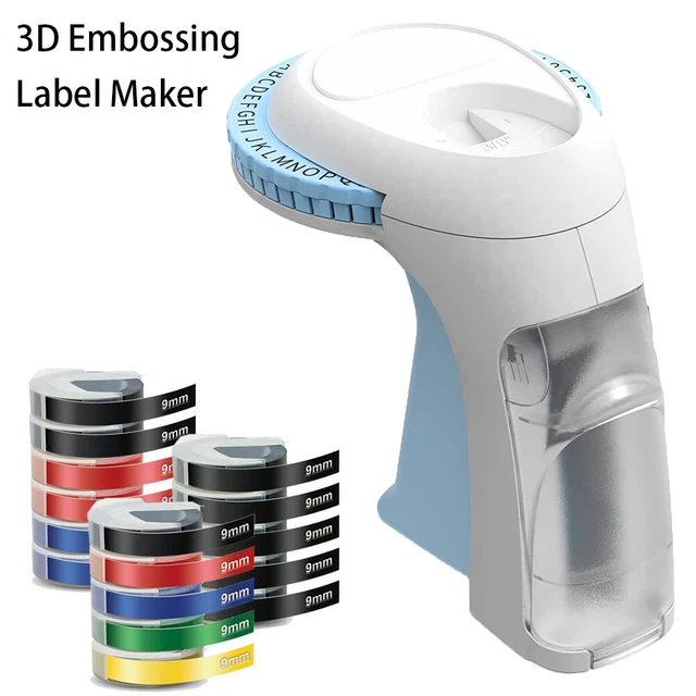 Dymo Omega Home Embossing Label Maker OR Compatible 3D Embossing Label Tape 9mm