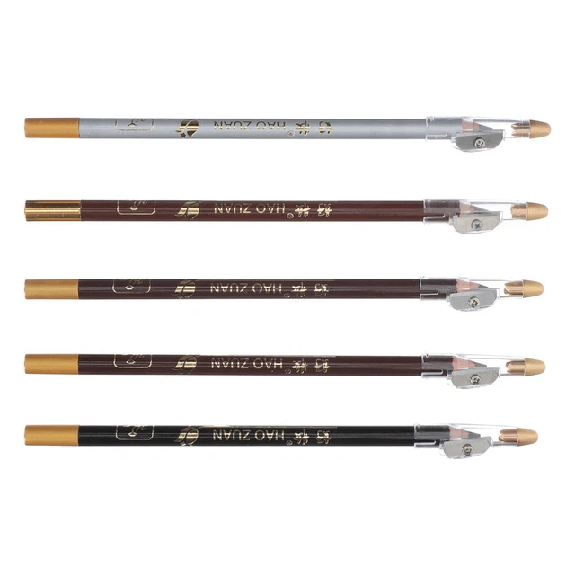 5 Pcs Lèvre Eye-liner Crayon À Sourcils Crayons À Sourcils Marron Aiguiseur