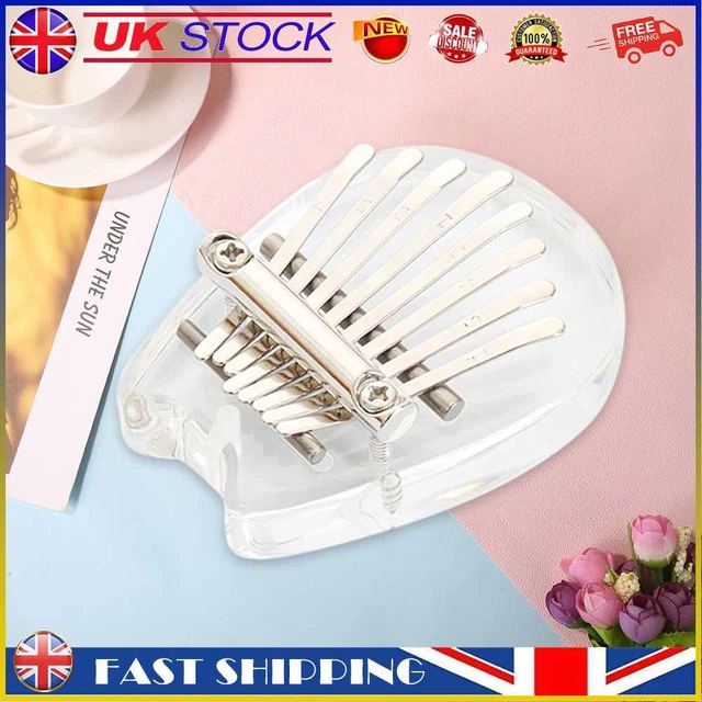 Mini Kalimba Thumb Piano Acrylic 8-tone Cute Finger Piano Music Gift (Cat) #gib