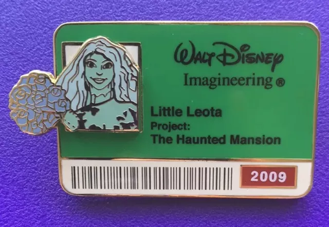 Wdi Haunted Mansion Little Leota 2009 Id Badge Limited Edition Series Pin