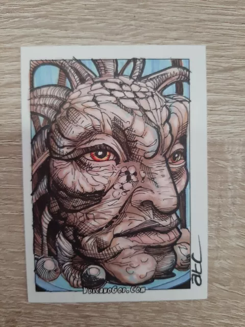 Dr Who Face Of Boe Hand Drawn Sketch Card Psc Aceo Art