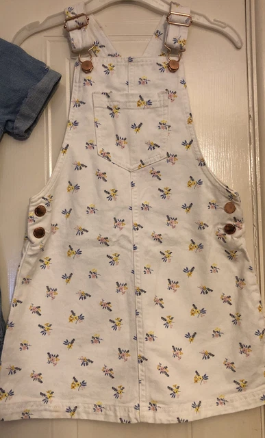 Girls Bundle Age 6-7 Denim Dungarees & Dungarees Dress M&S Summer Spring Outfits 3