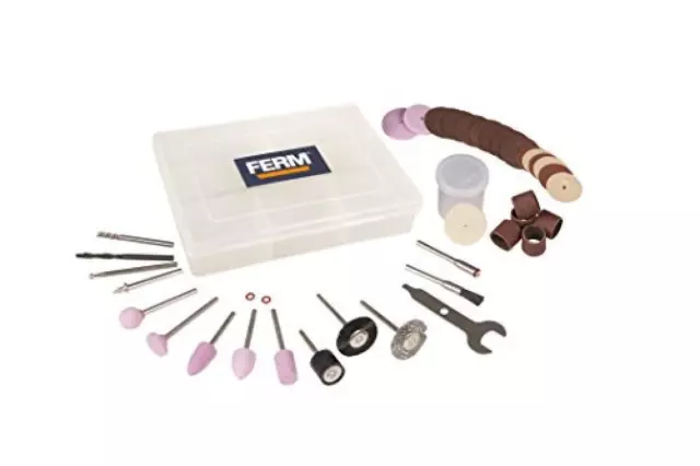 FERM Set di accessori 40 pezzi - per mini trapano smerigliatrice - NUOVO