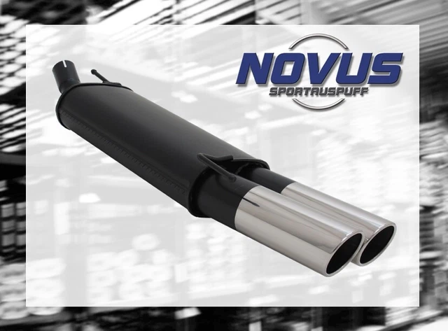 NOVUS Scarico Sportivo Gruppo N ESD 2x 90mm SR-Design per Opel Astra F berlina