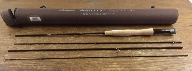 New Shakespeare Agility Rise 7 ft. 6 in. #4 4 Piece Travel Fly Rod Free Shipping