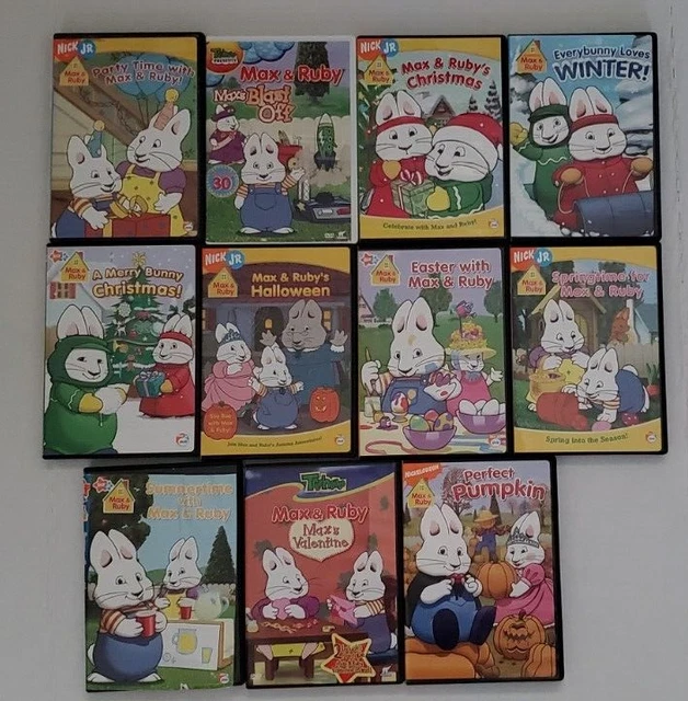 MAX & RUBY Lot of 11 DVDs Nick Jr. Nickelodeon Spring Summer 16 Hours