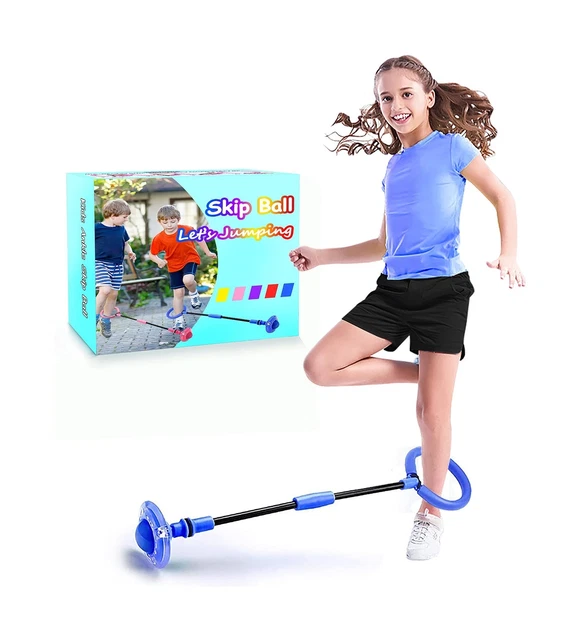 BEBJUIL Kids Skip Ball,Foldable Ankle Skip It Ball Flashing Jumping Ring Colo...