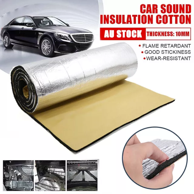 2/4m² 10MM Sound Deadener Car Heat Shield Insulation Noise Proofing Mat Foam AU