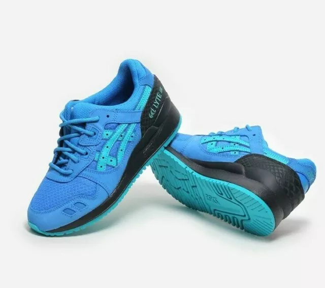 Asics Gel Lyte III H7L1L 4083 Baskets Bleu Français-Vert Viridienne 39 EUR/ 6 US