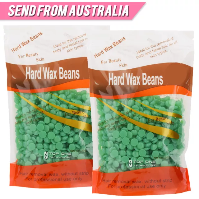 VALUE PACK 600g Aloe Waxing Beans No strip Hard Wax Beads Hair Removal 3055Hx2