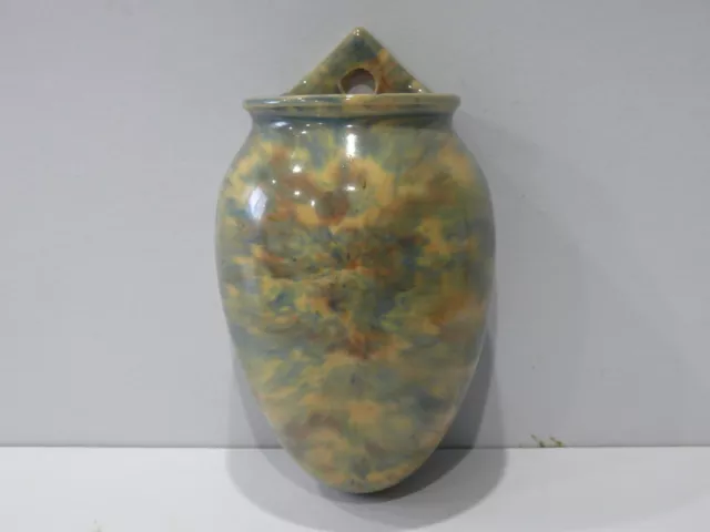 Vintage Australian Pottery Bosley Polychrome Wall Vase.