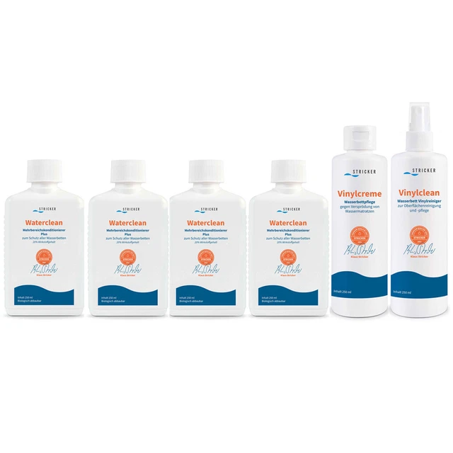 Set cura letti ad acqua maglieria balsamo detergente vinile crema vinile 6x250 ml