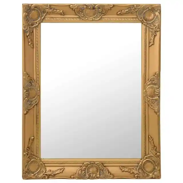 Wall Mirror Baroque Style 50x60 cm Gold vidaXL