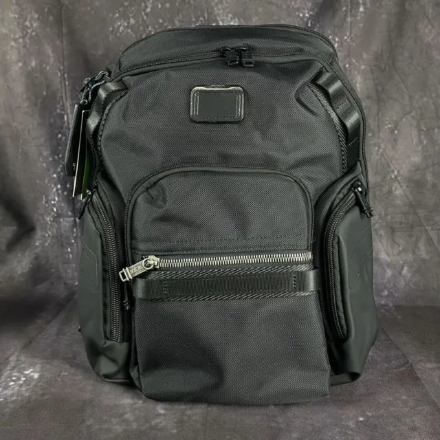 TUMI Alpha Bravo Business Backpack, Black Nylon, 40x35.5x18.5cm, Outlet Item.