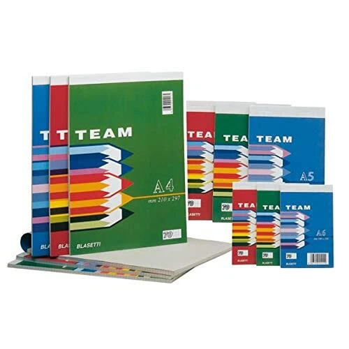 253669 Blocco note Team - 5mm - 210 x 297mm - 50gr - 60 fogli - Blasetti [Office