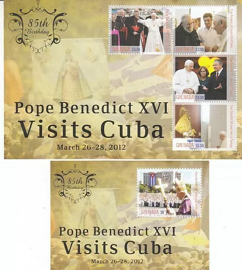 Grenada  6498 - 01 KB + Block 819   Papst Benedikt XVI. ** (mnh)