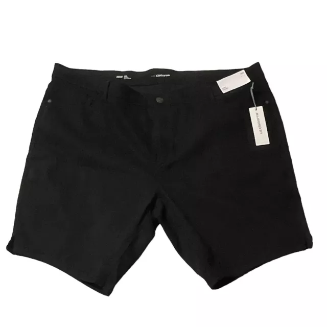 Pantalones cortos para mujer Liz Claiborne negros Sara talla/28 W