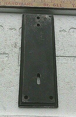 Vintage  Antique Lg. Cast Iron Door Key Plate ?? 3 5/16 X 9 5/8 Inches As Found