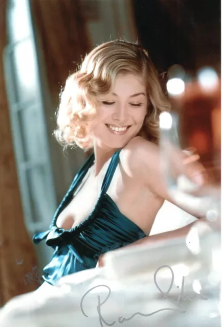 Rosamund Pike Hand Signed Photo 12x8" Autograph TV. Film Actor C