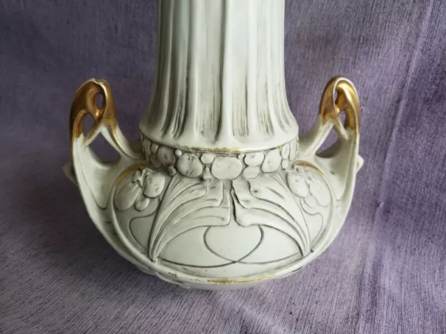 Antike Royal Dux Jugendstil Vase 40cm Design Eduard Eichler um 1900 Antique # 2 3