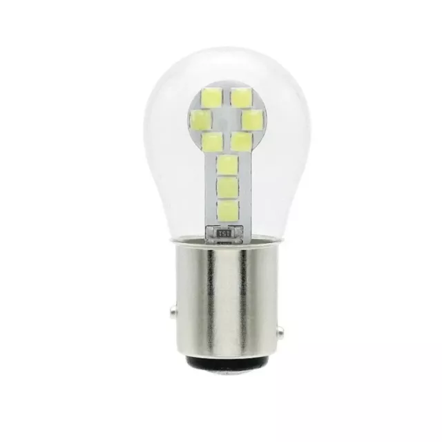 Luce Auto 12V Led Posizione Vetro Bianco BAY15D 1157 P21/5W