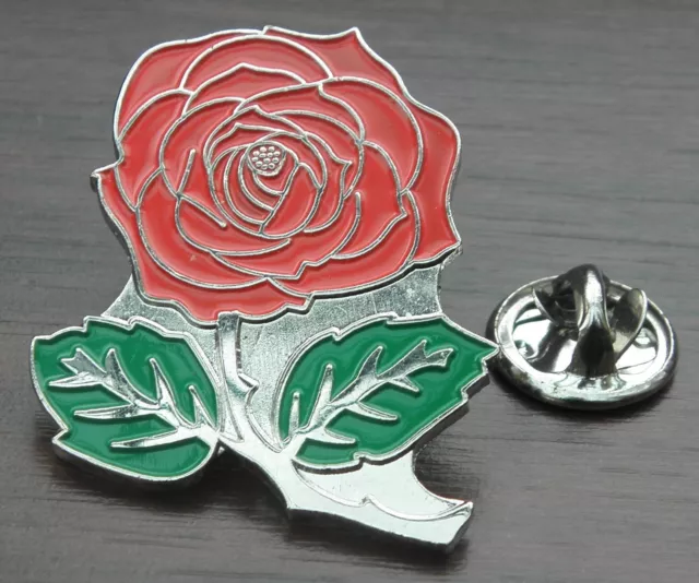 Beautiful English Red Rose Flower England Lapel Hat Cap Tie Pin Badge Brooch