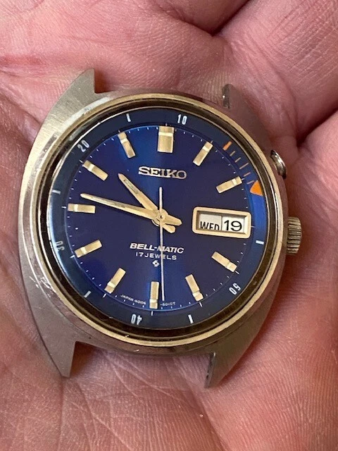 Agelocer Orologio Uomo Meccanico: Diamanti Originali Quadrante Blu, Calendario, Pelle Italiana