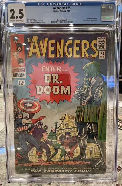 Avengers (1965) 25 CGC 5.0 Fantastic Four & Doctor Doom appearance
