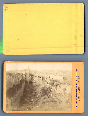 Israël Jérusalem Piscine de Bethesda Bonfils Vintage albumen print Tirage 