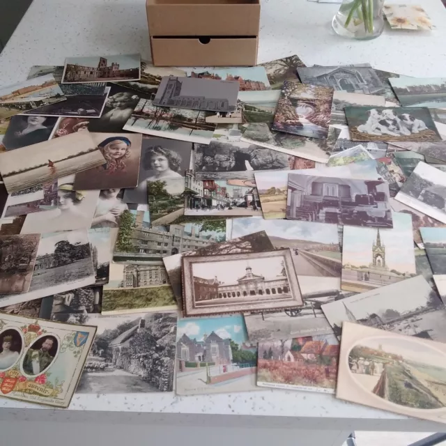 Joblot Of 100 X "Vintage Postcards " Early 1900S Stamped