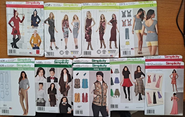 Simplicity Sewing patterns UNCUT Misses dress tops shorts pants stole skirt vest