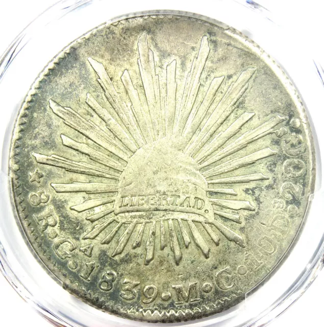 1839-Ga MC 8 Reales Silver Coin (8R) Ga19 - Certified PCGS XF Details - Rare!