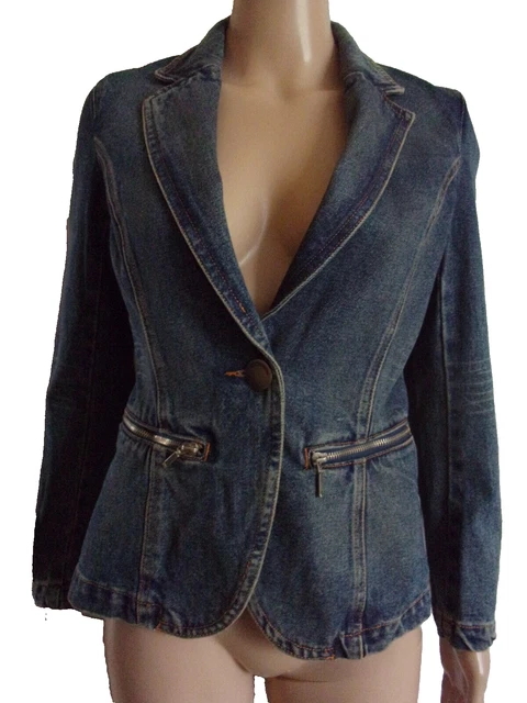 Blazer Femme Noir Cintré T1 - Laine - Occasion Très Bon état - Surabaya Paris