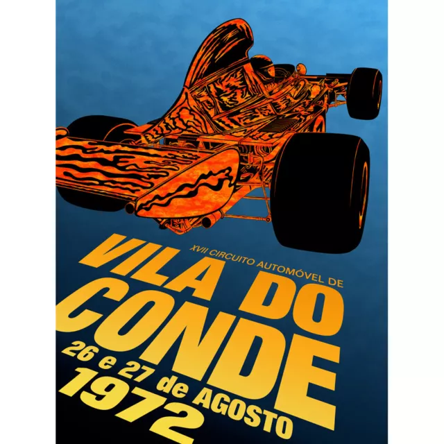 Vila Conde Race Circuit Grand Prix 1972 Portugal Canvas Wall Art Print Poster