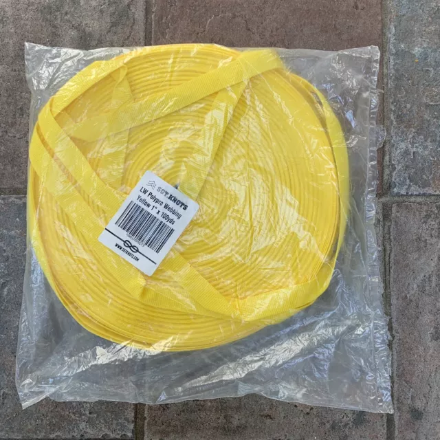 Tejido Polipro SGT.Knots LW 1"" X 100 yardas amarillo