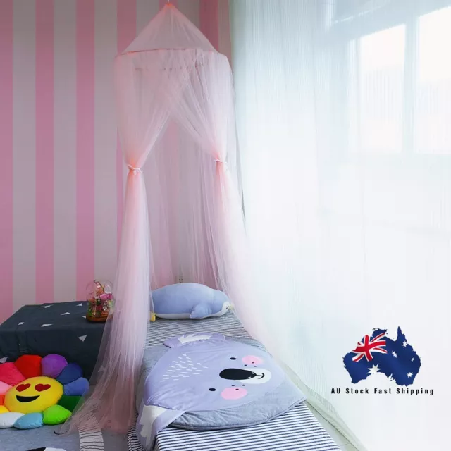 Baby Bedcover Bed Canopy Mosquito Net Tent Lace Curtain Kids Bedding Dome Pink