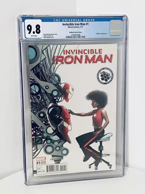 Invincible Iron Man #1 CGC 9.8 “STEAM” Cover Mckone 1:10 1st Riri Williams Solo