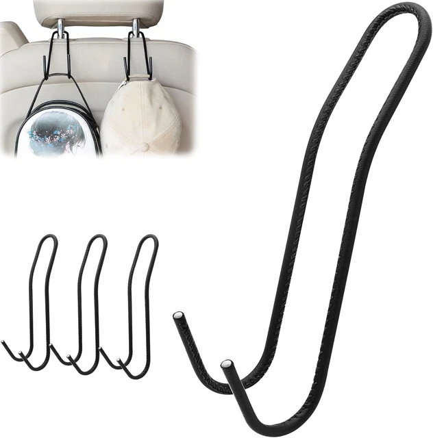 Leather Car Purse Hook, Car Back Seat Headrest Hooks Hanger Storage Organizer Ac
