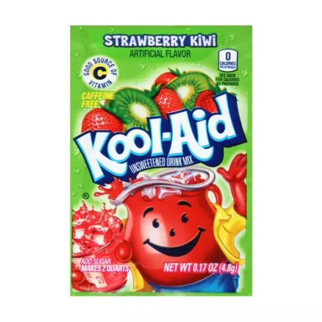 Kool Aid American Powder Mix Drink Strawberry Kiwi Single Sachets
