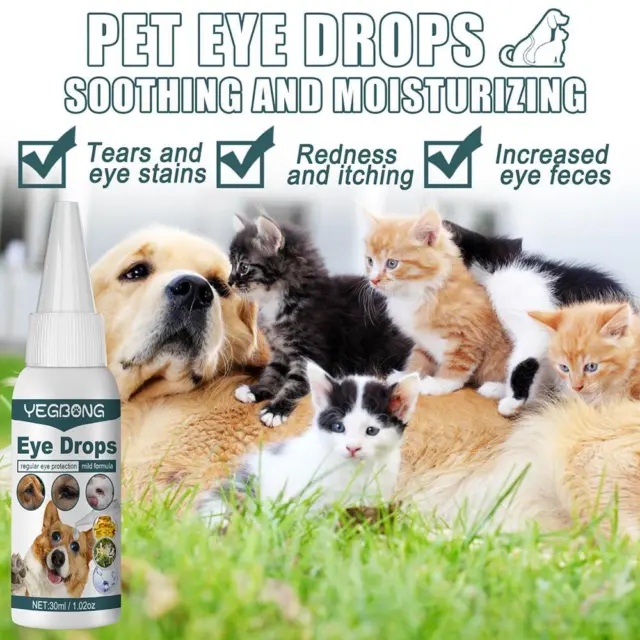 1/2/3X Pet Eye Drops Cats And Dogs To Remove Tear Marks Eye Itching' M1K1